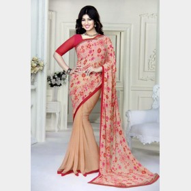 Vinay’s Soft Printed Georgette Sharee with all over rhine stone
